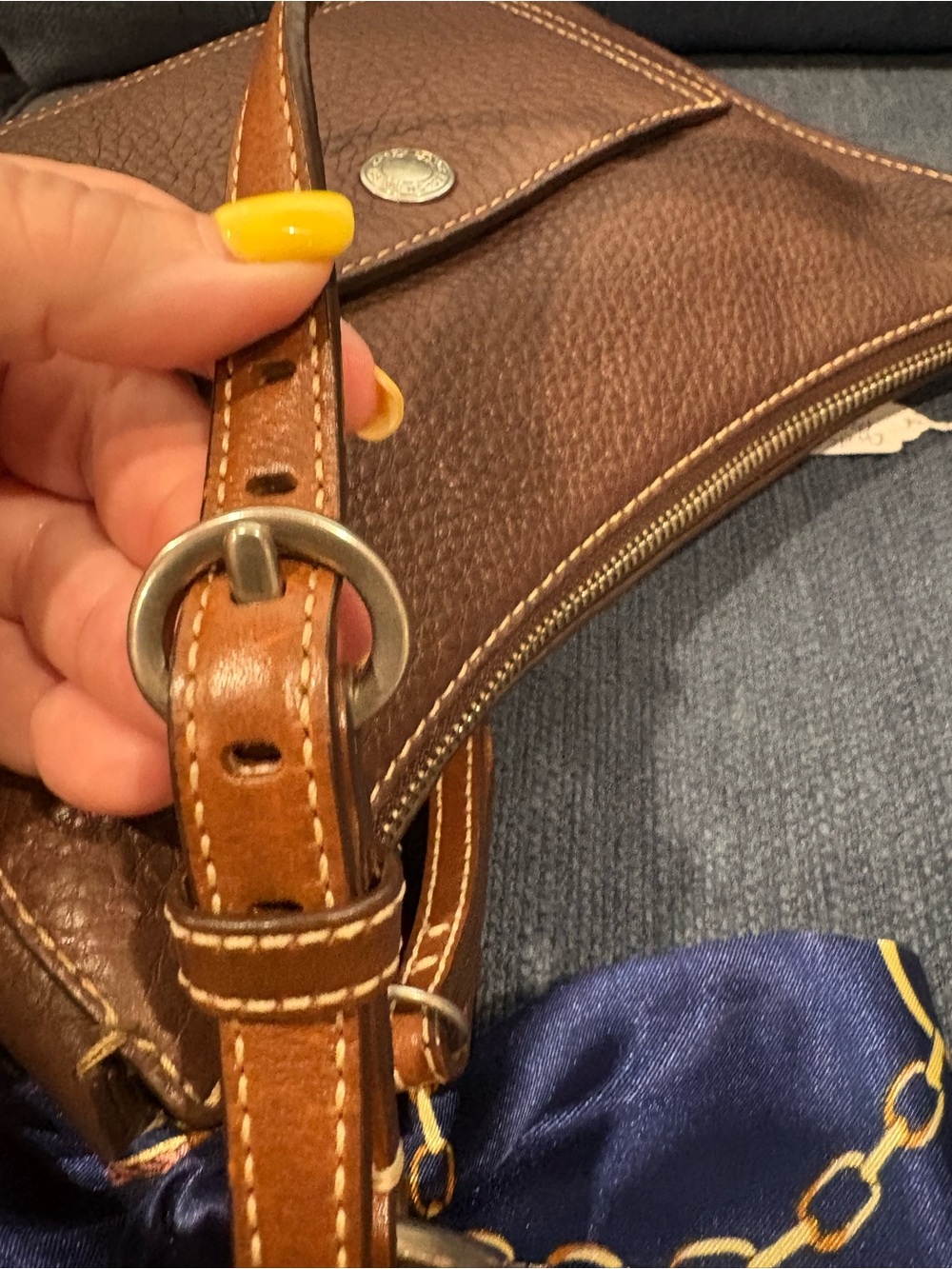 Coach Chelsea Pebbled Leather Shoulder Bag Brown Hobo Purse F10890 EUC - Picture 11 of 16